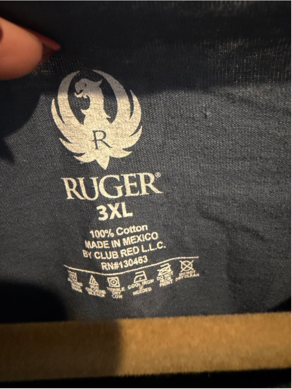 Ruger Long Sleeve Graphic Tee Blue Red Size 3XL - Picture 3 of 7